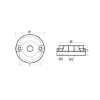 Vetus small collar anode for KGF35 and 55