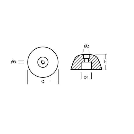 Vetus propeller nut - Ogiva Vetus