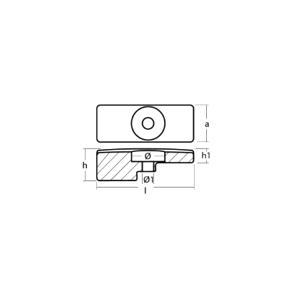 Johnson - Evinrude Gearcase anode - Piastrina per fuoribordo Johnson - Evinrude