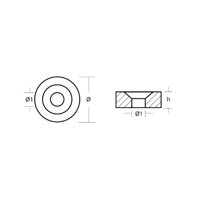 Honda Washer Anode - Rondella per motori Johnson - Evinrude