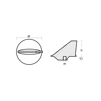 Honda trim tab anode - Pinna per motori Honda
