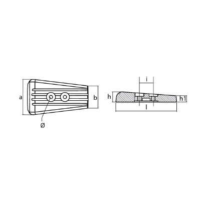Volvo Penta cavitation plate for outdrive - Anodo per piede poppiero Volvo Penta