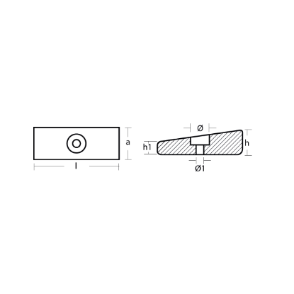 Yamaha wedge anode - Anodo a cuneo Yamaha