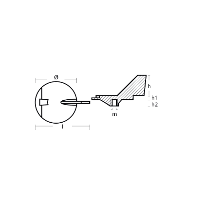 Yamaha Trim Tab anode counter rotation - Pinna per fuoribordo Yamaha