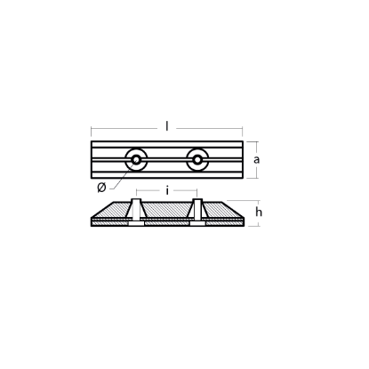 Yamaha anode plate for sterndrive - Placca per piede Yamaha