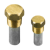 ZF pencil anode Ø10 L.18 with brass plug 1/4''Bspt
