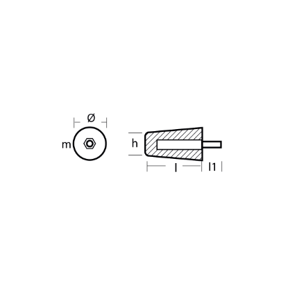 Hamilton Jet Conic Rod anode - Barrotto conico per motori Hamilton