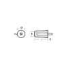 Hamilton Jet Large Conic Rod anode - Barrotto conico grande per motori Hamilton