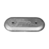 Oval bolt on plate without inserts (bushings) 268x120x35 H.C.150