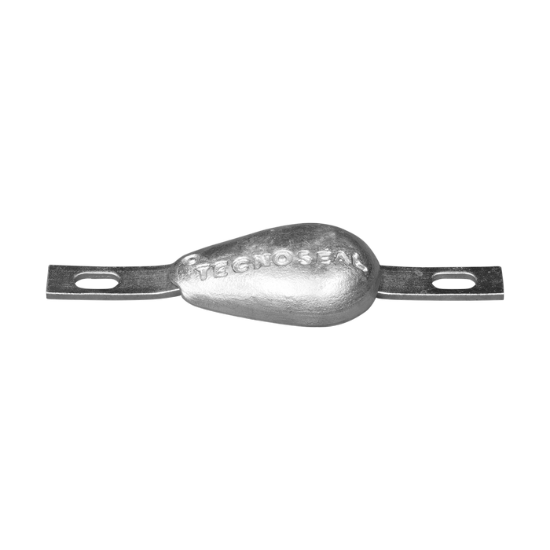 tear drop bolt-on anode 0,45kg (ex art 12023) with slotted holes H.C.200