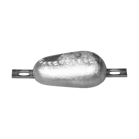 tear drop bolt-on anode 1kg with slotted holes H.C.200