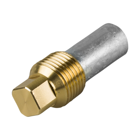 Volvo Penta pencil anode Ø15 L.40 with brass plug th.1/2'' Bspt