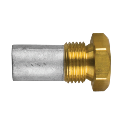 yanmar anodo  ø15 l.20 completo cont tappo th.3/8'' gas conico