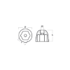 Sidepower - Sleipner propeller nut Ø42 H.34