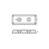 Sea Strainer anode plate 98,4x38,1x12,7
