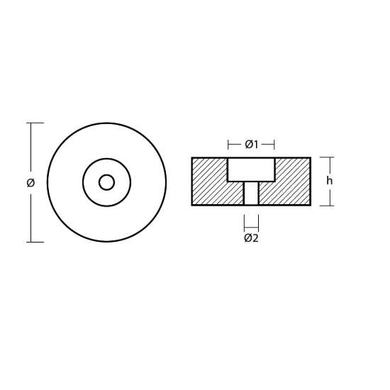 Disc anode for Stern 120*25mm