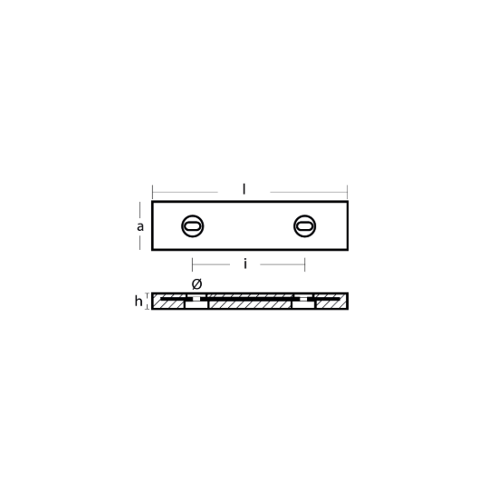 Bolt-on anode for Hull 190x54x24 H.C.76
