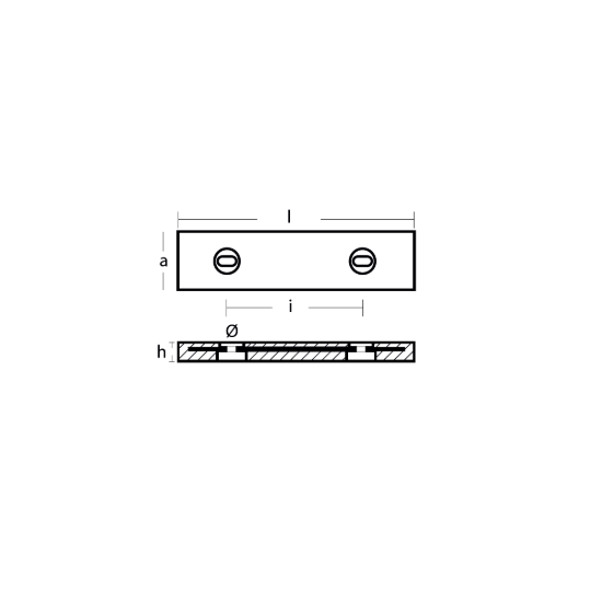 Bolt-on anode for Hull 300x80x46 H.C. 190