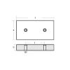 Bolt-on anode for Hull 300x150x26 H.C.125    (same as 02514)