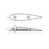 Bolt on anode Naca series 510X106X53 H.C.160