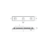 Kamewa bar with 3 holes 400X77X30 with insert