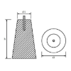 Hang on Magnesium anode - 1,85 kg - cable lenght 6mt