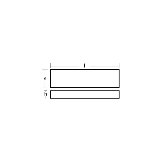 Solid plate without holes  300x150x10