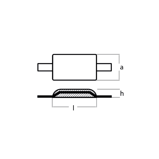 Magnesium weld-on anode with alluminium strap