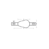 tear drop weld-on anode 0,7kg with slotted holes H.C.200