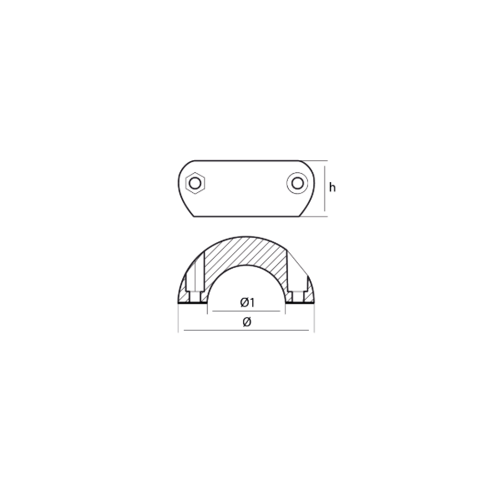 Shaft collar naca profile Ø 28,6mm