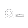 Large size  Shaft collar Ø 115mm