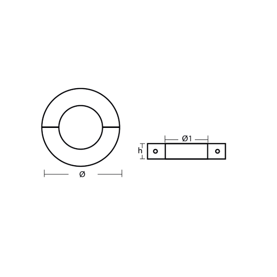 Slim type shaft collar Ø 45mm