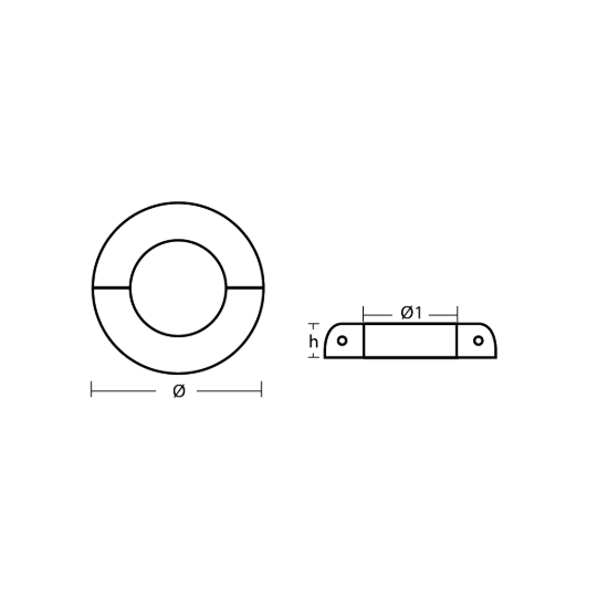Medium type shaft collar Ø 3"
