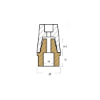 Beneteau propeller anode for shaft Ø30  compl w. Brass