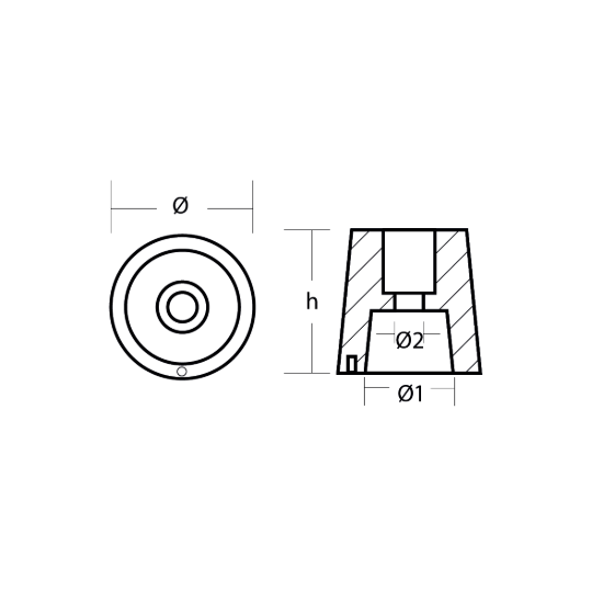 Reggiani prop nut shaft Ø55