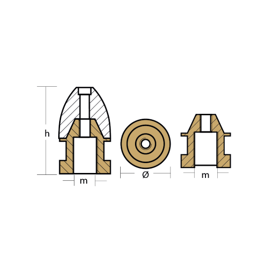 RIVA PROP NUT COMP. Ø 35-50 30x2,00