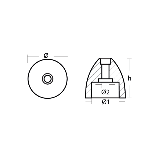 MTF propeller nut replacement for shaft Ø35-50