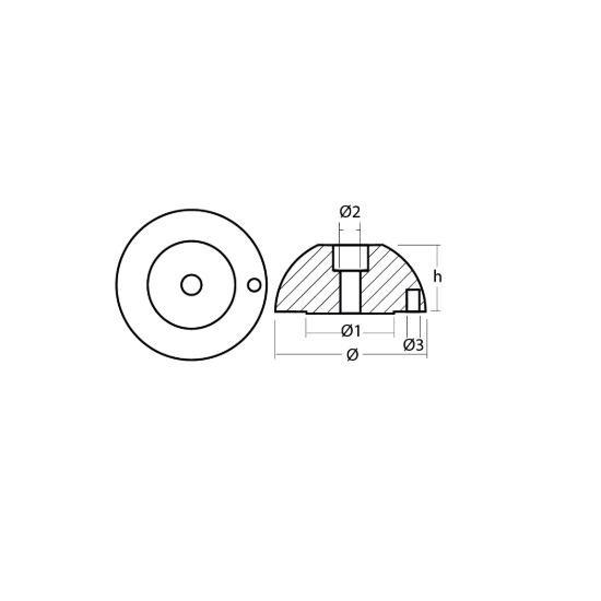 J-prop propeller nut Ø90