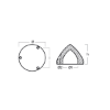 Compatible Max Prop propeller nut for 3 blades propeller
