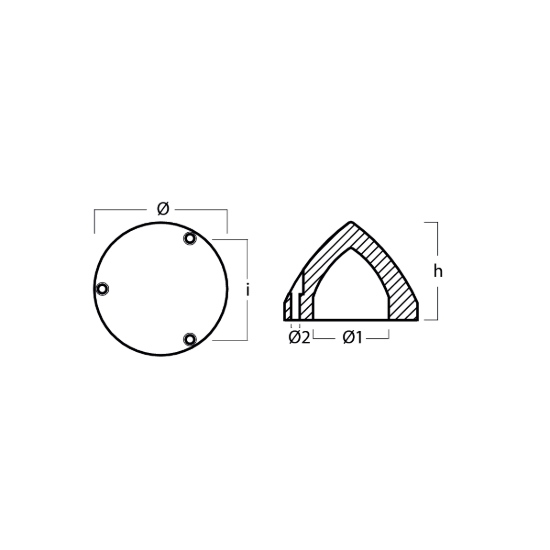 Compatible Max Prop propeller nut for 3 blades propeller