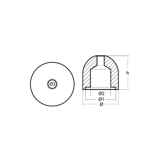 Max power propeller nut Ø31,8