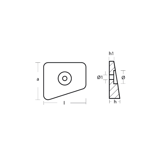 Johnson - Evinrude anode plates for lower unit - Piastrine per parte inferiore fuoribordo