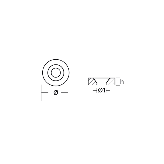 Yamaha button anode for engines - Rondella per motori Yamaha