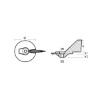 Yamaha Trim Tab anode - Pinna per fuoribordo Yamaha