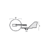 Yamaha Trim Tab anode - Pinna per fuoribordo Yamaha