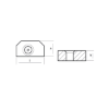 Yamaha Small anode for crankcase cylinder - Anodo interno per motore Yamaha