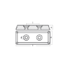 Sea Strainer anode plate 98,4x38,1x12,7