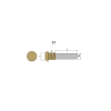 Scania pencil anode Ø 17 L. 45 complete with brass plug th.1/2'GAS