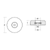 Disc anode for Stern 125*38mm